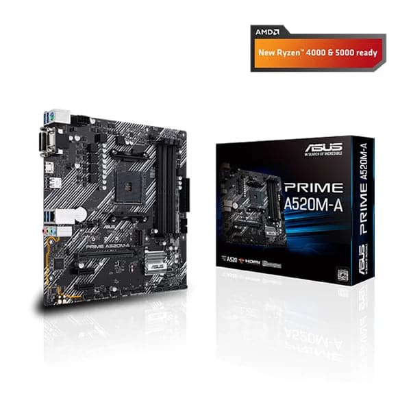 ASUS Prime A520M-A DDR4 AMD Motherboard - 5