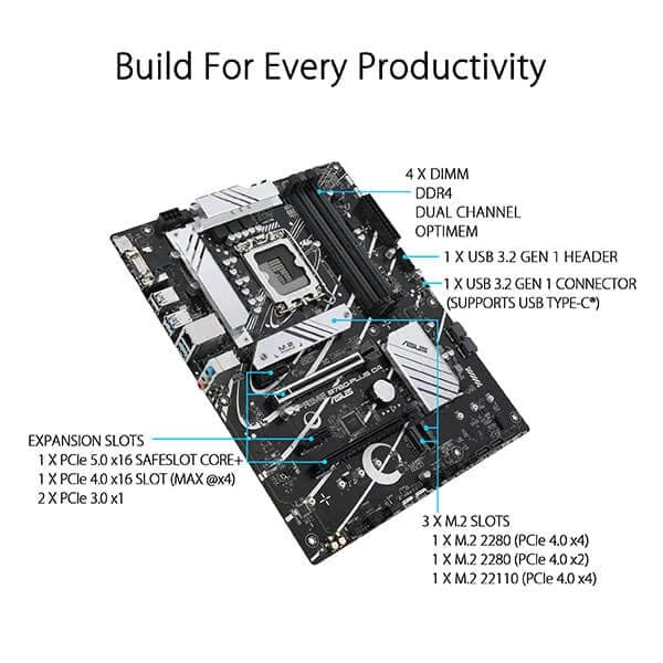 ASUS Prime B760-Plus D4 Intel Motherboard - 3