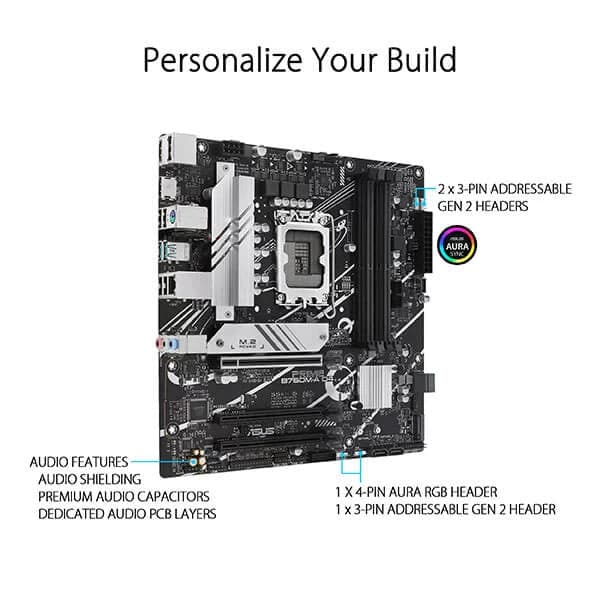 ASUS Prime B760M-A DDR4 Intel Motherboard - 4