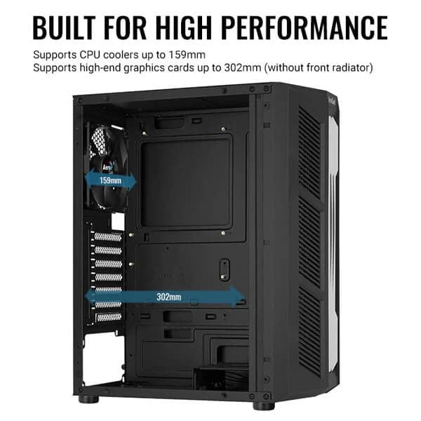 AEROCOOL Prime RGB ATX Mid Tower Cabinet (Black) - 4