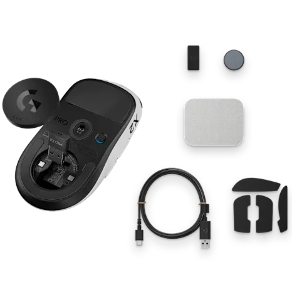 LOGITECH Pro X2 Superstrike Lightspeed Ambidextrous Wireless Gaming Mouse ( 44000 DPI / 5 Macro Buttons ) ( Lunar Eclipse ) – TechCure India