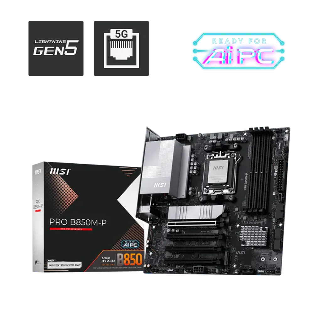 MSI PRO B850M-P DDR5 AMD Motherboard – TechCure India