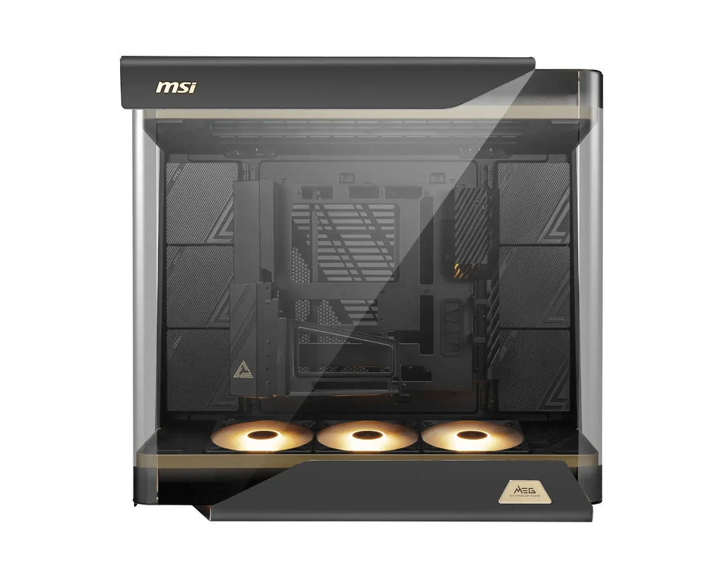 MSI MEG MAESTRO 900R Full Tower E-ATX PC Case, Triple-Sided Tempered Glass, PCIe 5.0 Riser Cable, 3 x 160mm ARGB Fans, Black – TechCure India