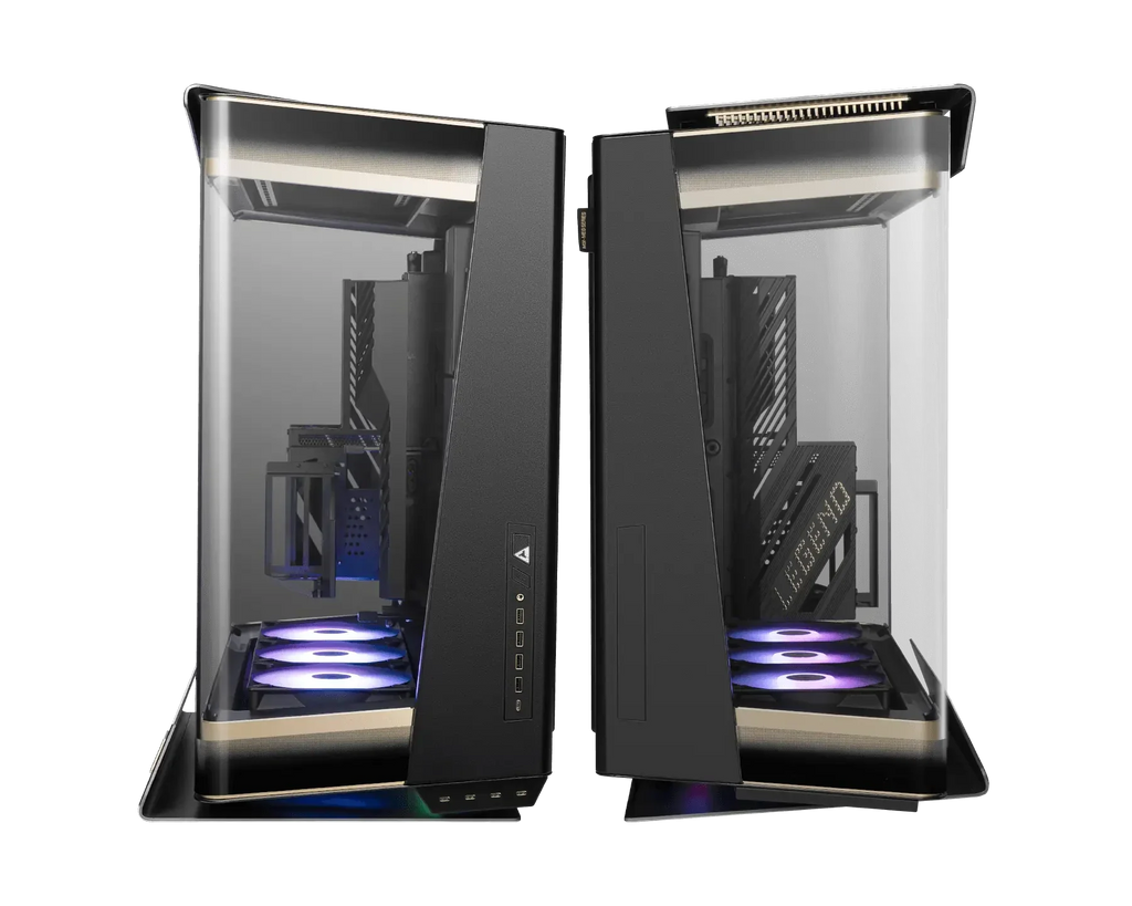 MSI MEG MAESTRO 900R Full Tower E-ATX PC Case, Triple-Sided Tempered Glass, PCIe 5.0 Riser Cable, 3 x 160mm ARGB Fans, Black – TechCure India