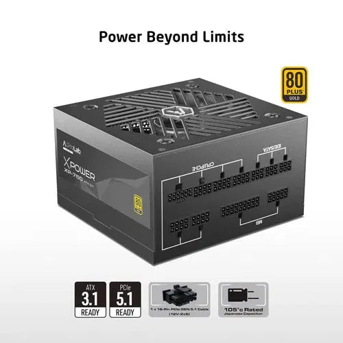 ProLab Design XPower XP-750 ATX 3.1 Gold Fully Modular Power Supply (XP-750-GOLD) – TechCure India