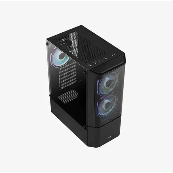 AEROCOOL Quantum Mesh RGB ATX Mid Tower Cabinet (Black) - 2