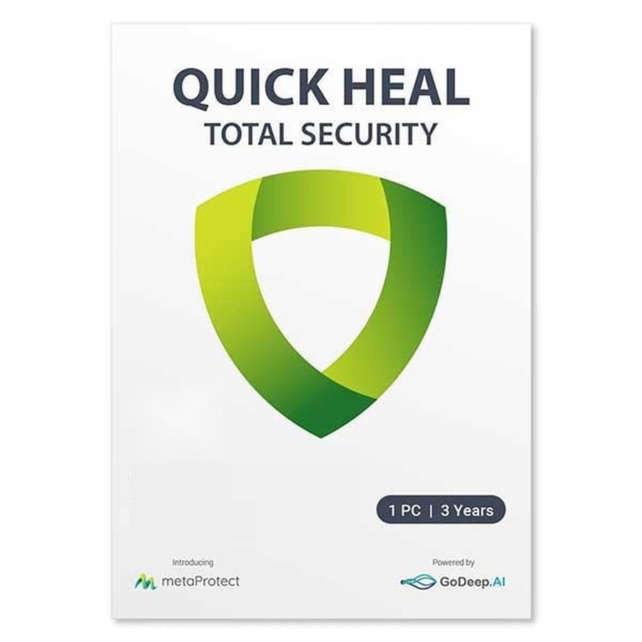 Quick Heal Total Security - 2 PCs, 1 Year | AI Based Device Security for Windows – TechCure India