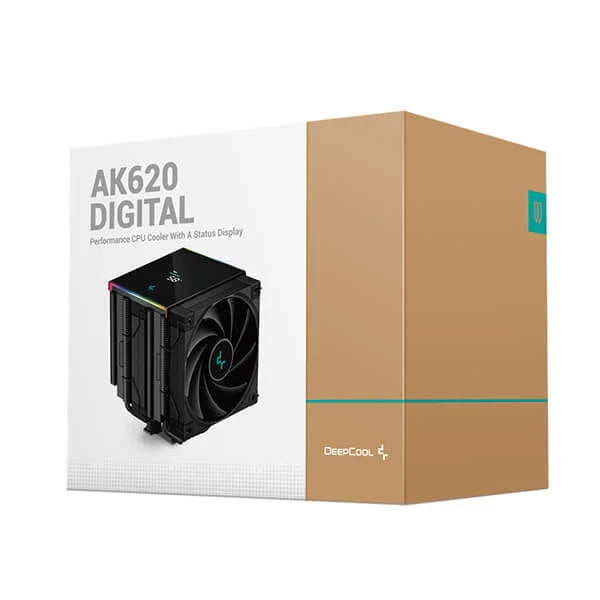 DeepCool AK620 Digital 120mm Dual Tower CPU Air Cooler With ARGB LED Strips (Black) - 6