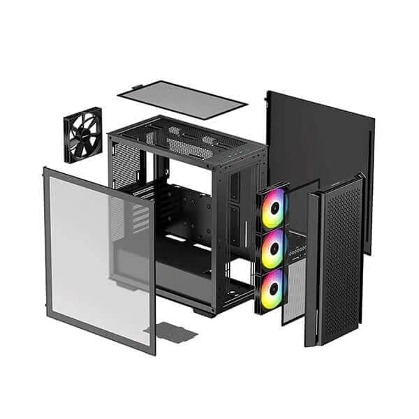 DEEPCOOL CG560 ARGB EATX Mid Tower Cabinet (Black) - 6