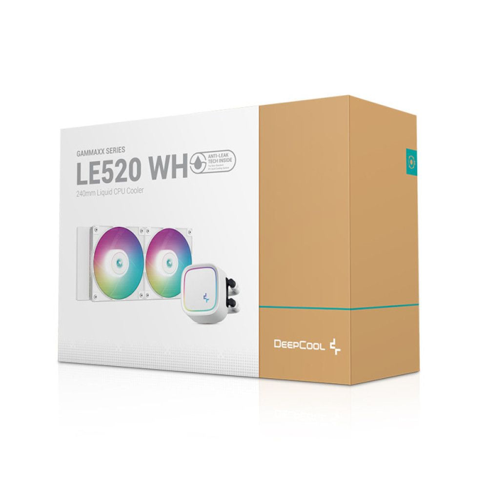 DEEPCOOL Gammaxx LE520 ARGB 240mm CPU Liquid Cooler (White) - 3