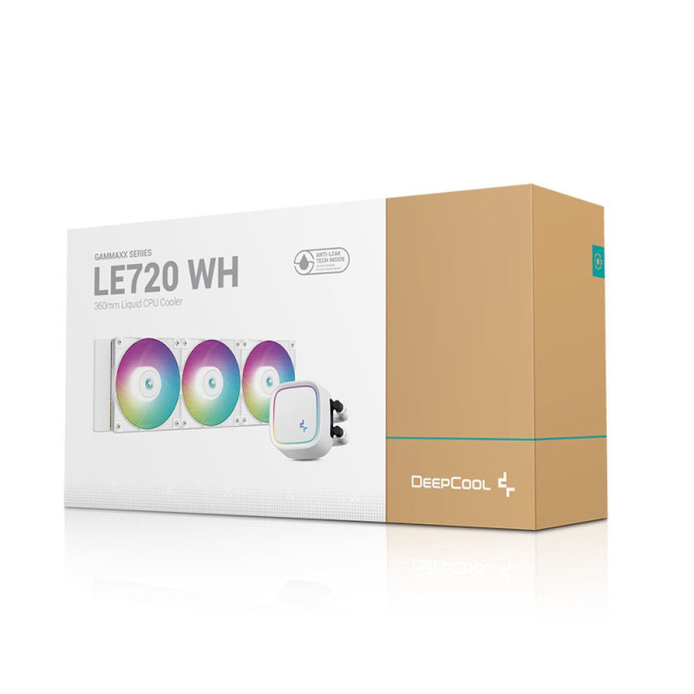 DEEPCOOL Gammaxx LE720 ARGB 360mm CPU Liquid Cooler (White) - 3