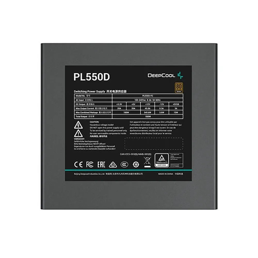 DEEPCOOL PL550D 550W Bronze ATX 3.0 80+ Non Modular Power Supply - 4