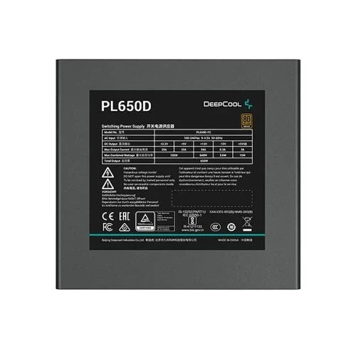 DEEPCOOL PL650D 650W ATX 3.0 80+ Bronze Non Modular Power Supply - 4