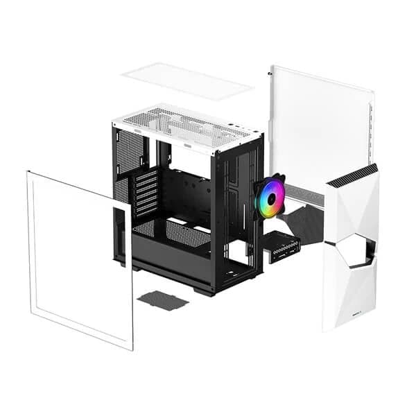 DEEPCOOL Cyclops EATX ARGB Mid Tower Cabinets (White) - 6