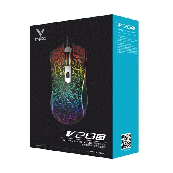 RAPOO V280 Wired Ergonomic Gaming Mouse ( V280 ) ( 7000DPI / 5 Macro Button ) ( Black ) – TechCure India