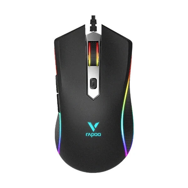 RAPOO V280 Wired Ergonomic Gaming Mouse ( V280 ) ( 7000DPI / 5 Macro Button ) ( Black ) – TechCure India