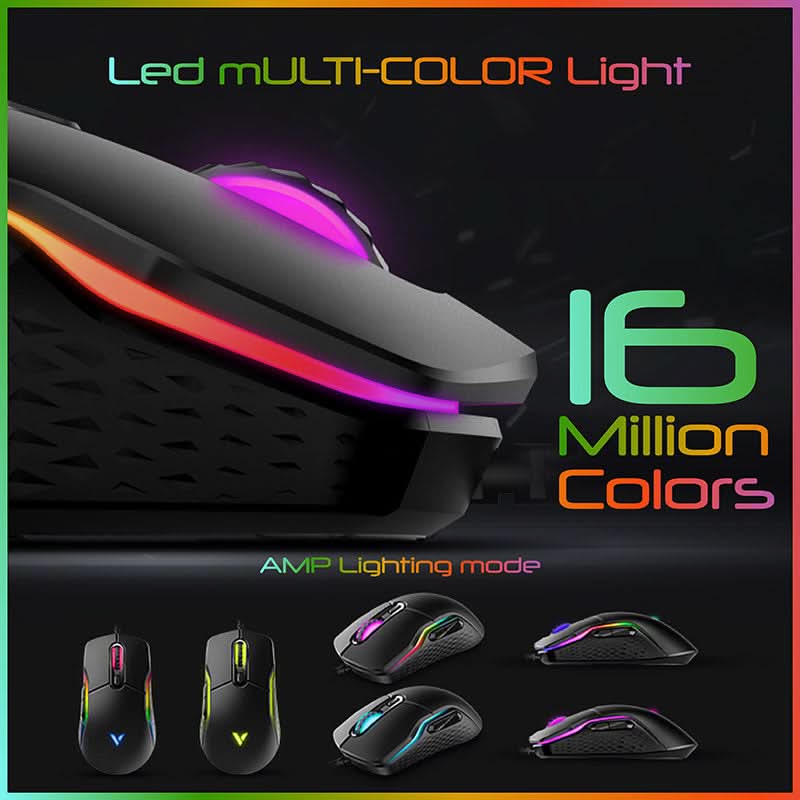 RAPOO OPTICAL GAMING MOUSE VT200 FEATURING IR SENSOR TECHNOLOGY WITH 6200 DPI – TechCure India