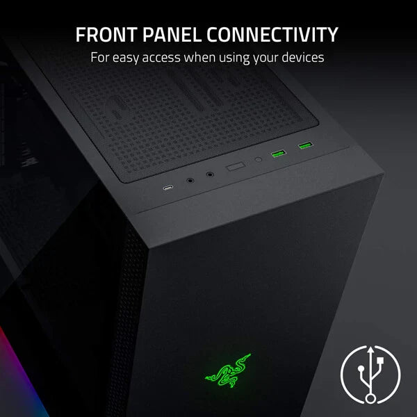 RAZER Tomahawk RGB ATX Mid Tower Cabinet (Black) - 2