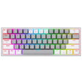 Redragon Fizz Pro K616 – 60% Wired 2.4GHz BT Mechanical Keyboard Grey And White (Red Switch) – TechCure India