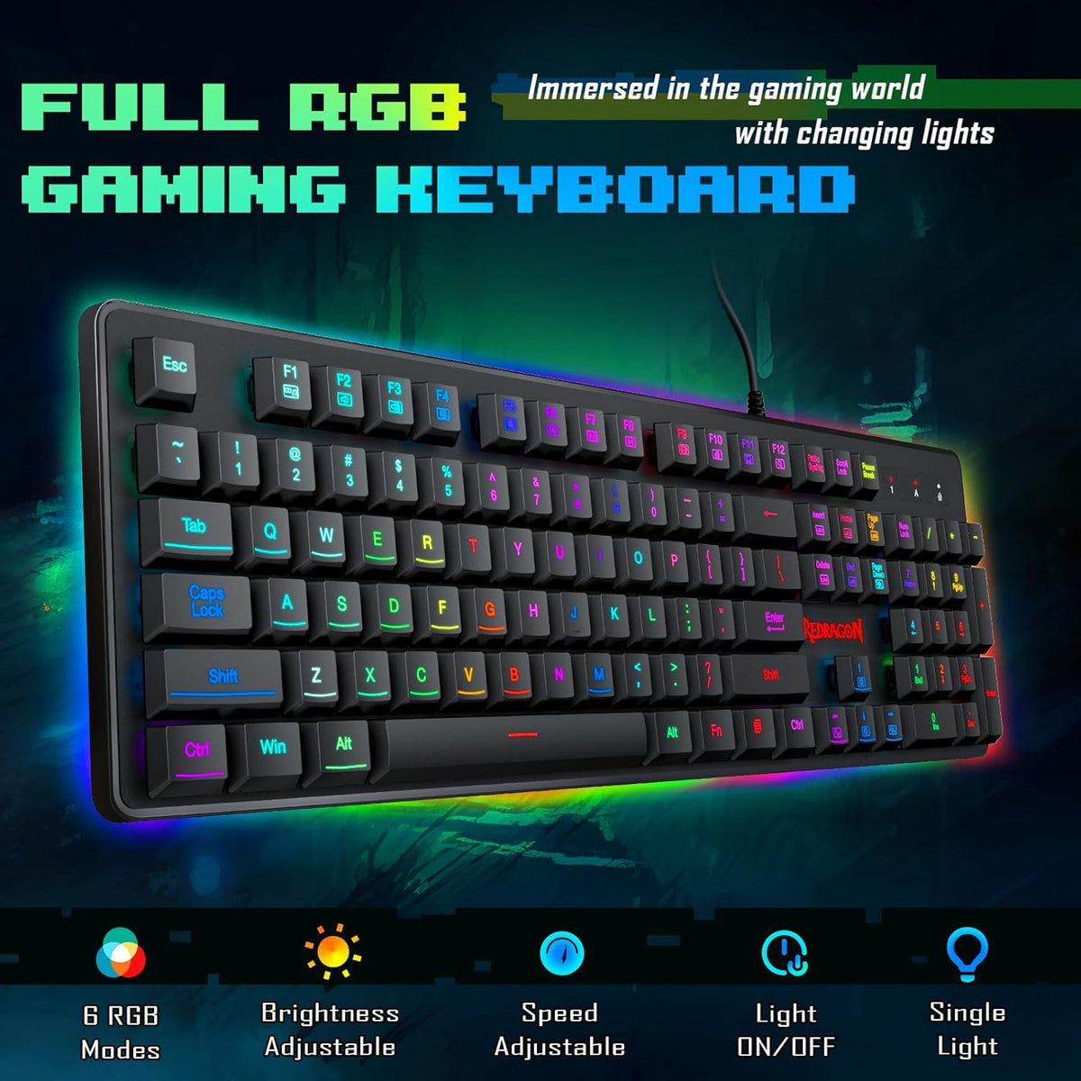 REDRAGON K509 DYAS (WITHOUT SIDE LIGHT) – TechCure India