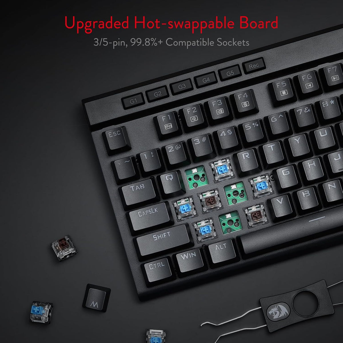 REDRAGON K580 VATA (BLUE SWITCHES) USB GAMING RGB KEYBOARD – TechCure India