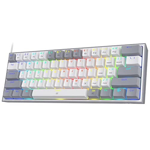 Redragon K617 Fizz Mechanical Gaming Keyboard (White & Grey) – TechCure India