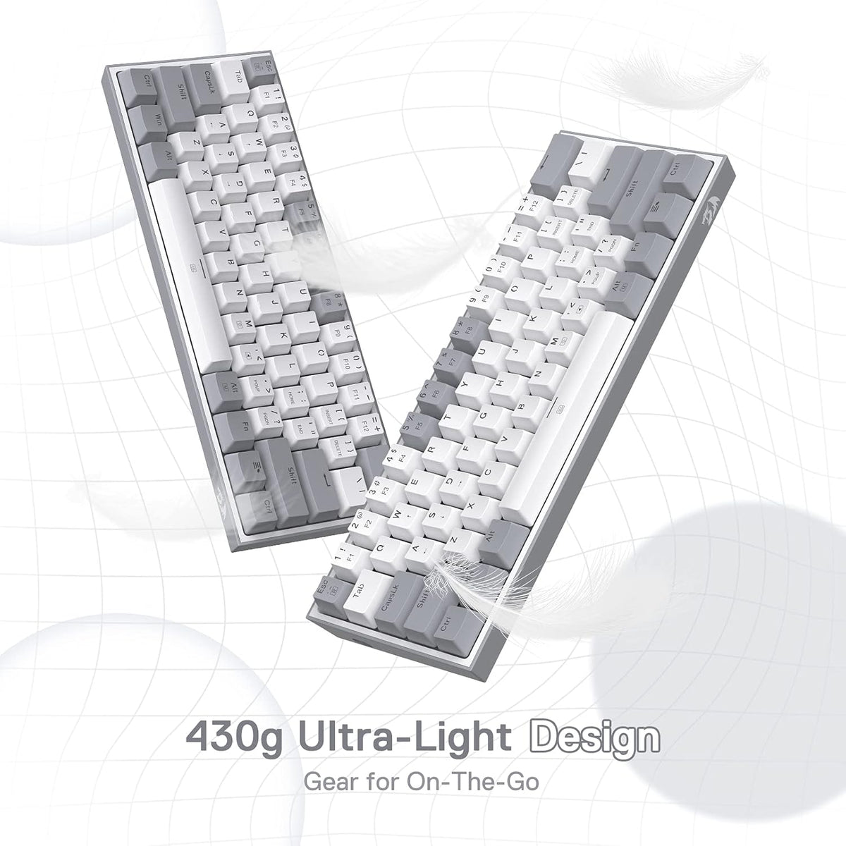 REDRAGON K617 FIZZ (WHITE/GREY) RGB RED SWITCH KEYBOARD – TechCure India