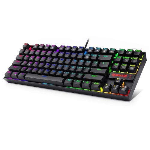 Redragon Kumara K552 – Tkl Wired Mechnical Keybaord Rgb Black (Blue Switch) – TechCure India