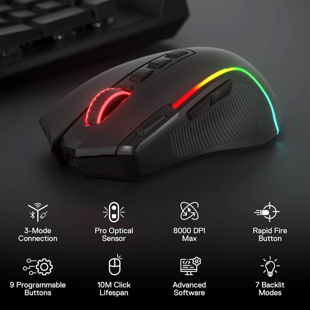 REDRAGON M612 PRO RGB GAMING MOUSE - BLACK – TechCure India