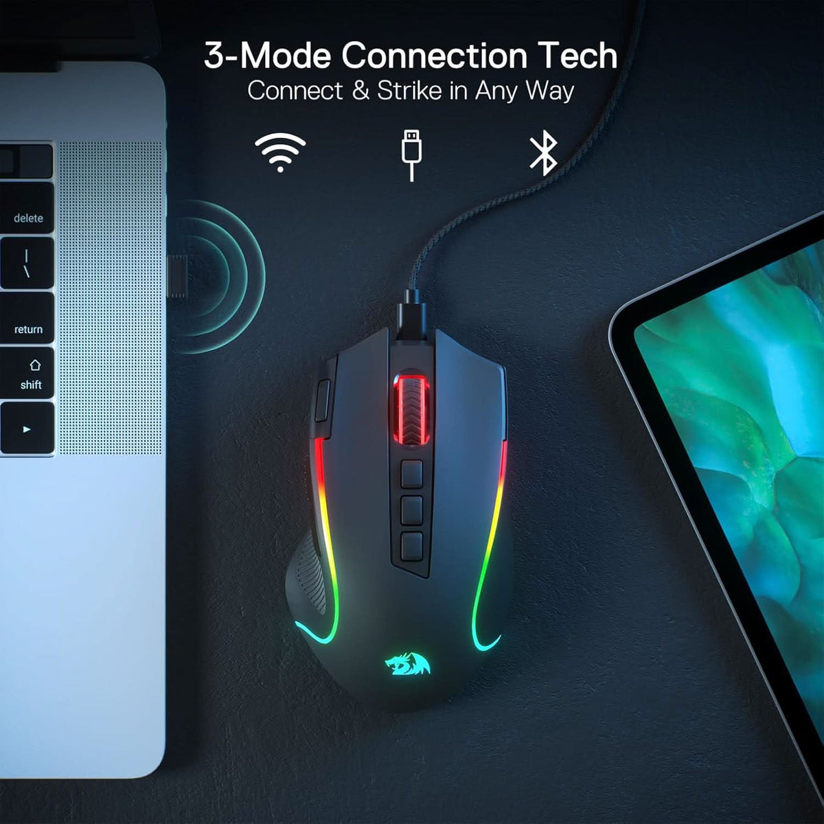 REDRAGON M612 PRO RGB GAMING MOUSE - BLACK – TechCure India