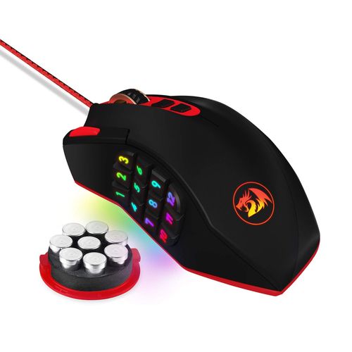 REDRAGON Prediction M901 MMO Laser Wired Ergonomic Gaming Mouse ( M901 ) ( 24000DPI / 18 Macro Button )… – TechCure India