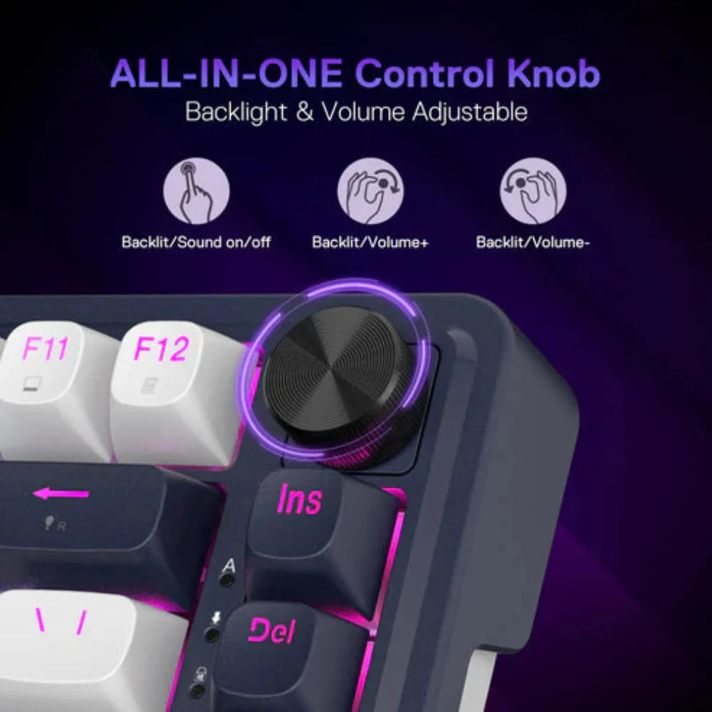REDRAGON UCAL K673 HE 75% Mechanical RGB Wired Gaming Keyboard ( Abyssal Blue ) ( Magnetic Switches ) – TechCure India