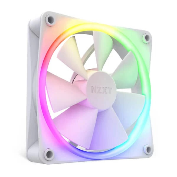 NZXT F120 RGB Duo White - 120mm PWM RGB Cabinet Fan (Single Pack) – TechCure India