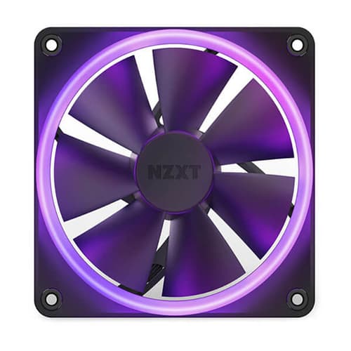NZXT F120RGB DUO - 120MM DUAL-SIDED RGB FAN - TRIPLE PACK (BLACK) W/RGB CONTROLLER- RF-D12TF-B1 – TechCure India