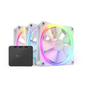 NZXT F120 RGB Duo 120mm with the RGB Controller Cabinet Fan White (Triple Pack) – TechCure India