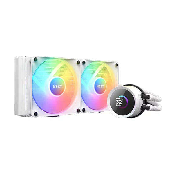 NZXT Kraken 240mm RGB CPU Liquid Cooler (With LCD Display) (White)