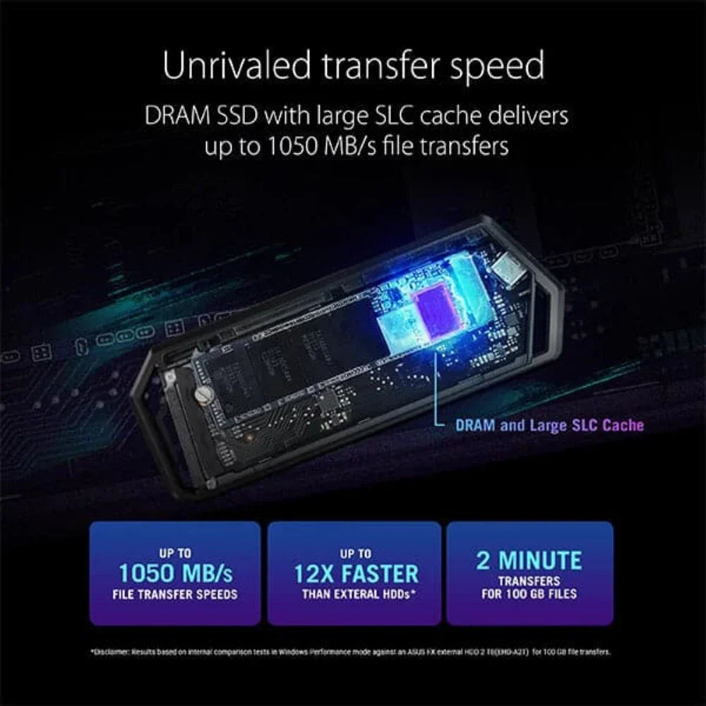 ASUS ROG Strix Arion S500 500GB NVME Gen2 Portable Solid State Drive (SSD) (Type-C) - 3