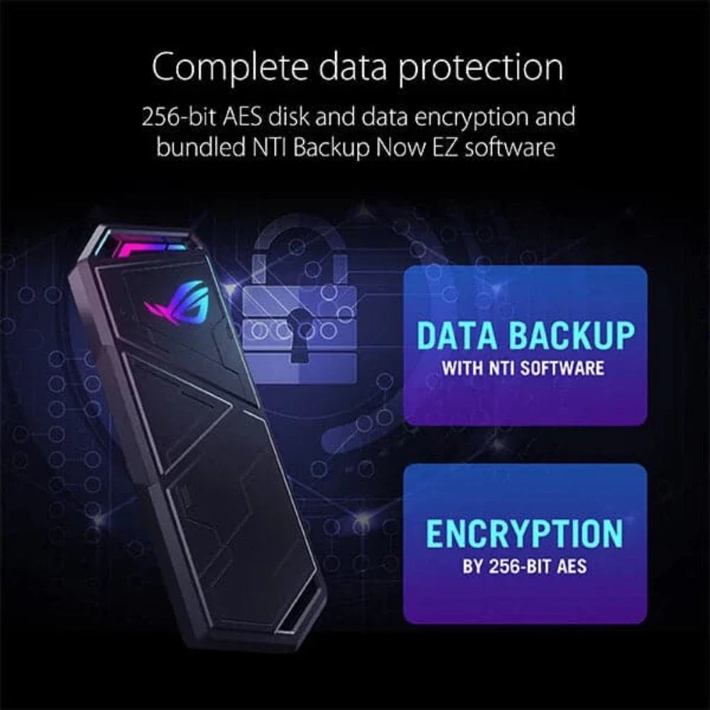 ASUS ROG Strix Arion S500 500GB NVME Gen2 Portable Solid State Drive (SSD) (Type-C) - 5