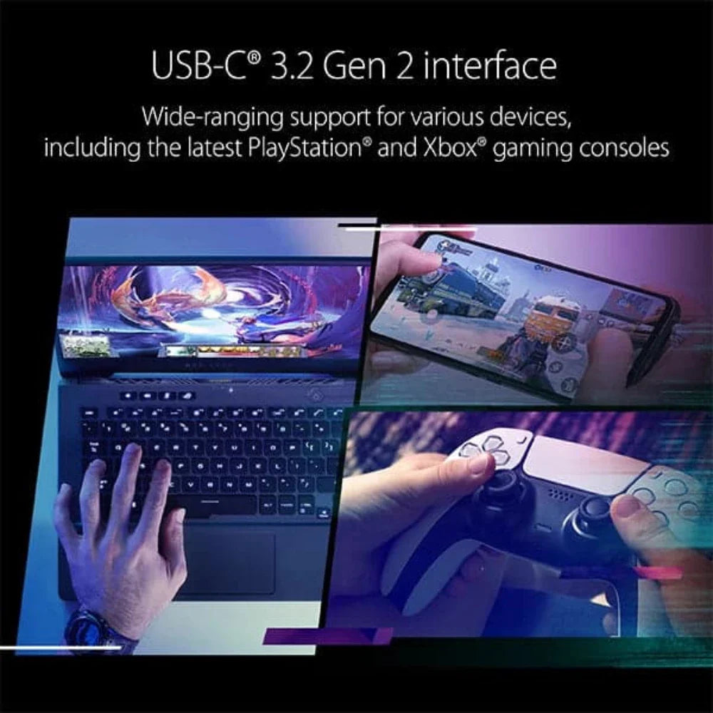 ASUS ROG Strix Arion S500 500GB NVME Gen2 Portable Solid State Drive (SSD) (Type-C) - 6