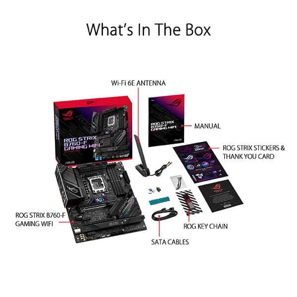 ASUS ROG Strix B760-F Gaming Wifi DDR5 Intel Motherboard - 6