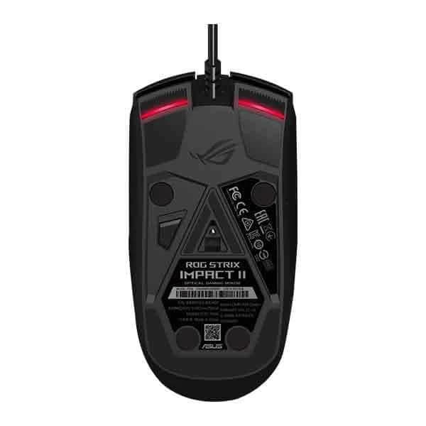 ASUS ROG Strix Impact II Wired Ambidextrous Gaming Mouse ( ROG-STRIX-IMPACT-II ) ( 6200DPI / 5 Macro Buttons ) ( Black ) - 6