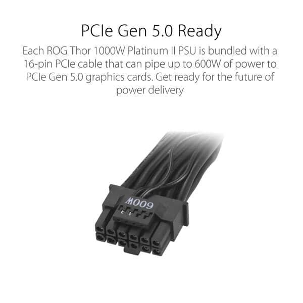 ASUS ROG Thor 1000P2 1000W 80 + Platinum ATX 2.0 Power Supply – TechCure India