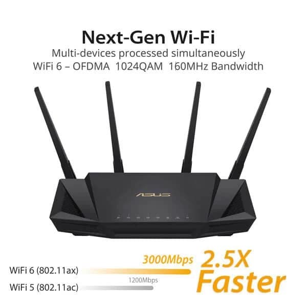 ASUS RT-AX3000 Dual Band Wifi Router - 2