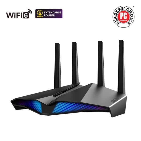 ASUS RT-AX82U (AX5400) Dual Band WiFi 6 Extendable Gaming Router, Gaming Port, AiMesh Compatible – TechCure India
