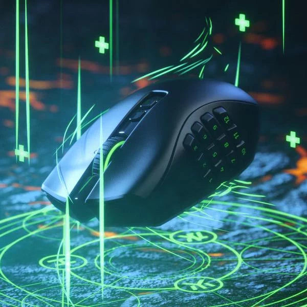 RAZER Naga Pro Wireless Ergonomic Gaming Mouse ( RZ01-03420100-R3A1 ) ( 20000DPI / 20 Macro Button ) ( Black ) - 3