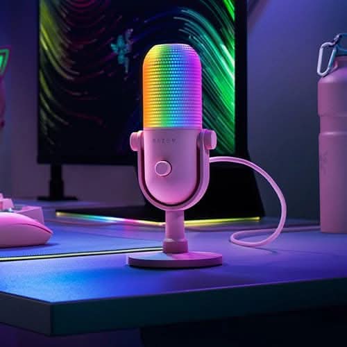 RAZER SEIREN V3 CHROMA - RGB USB MIC - QUARTZ EDITION RZ19-05060300-R3M1 – TechCure India
