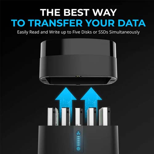 Sabrent 5 Bay USB-C Docking Station for 2.5 inch SATA HDDs and SSDs DS-5R15 – TechCure India