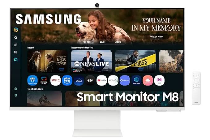 Samsung 32 Inch UHD 4K M8 Vision AI Smart Monitor LS32FM801UWXXL – Max 60Hz – TechCure India