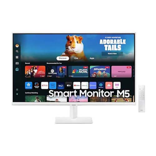 Samsung M5 White 32 Inch 60Hz 1920 x 1080 Resolution 4ms Response Time VA Panel Smart Gaming Monitors LS32DM501EWXXL – TechCure India