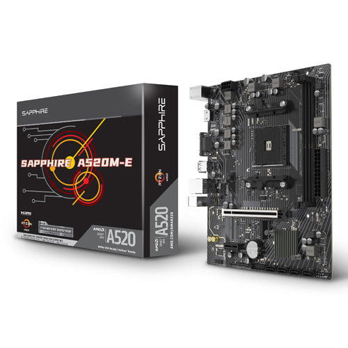Sapphire SI-E A520M-E AMD Motherboard 52119-04-40G – TechCure India